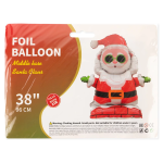 Шар 3D (38''/97 см) Фигура на подставке, Стильный Дед Мороз, 1 шт. в уп., 26878