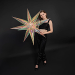 Шар 3D (40''/102 см) Звезда, Составная, Прозрачный, Хамелеон, 1 шт. в уп., 24907