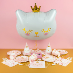 Шар (29''/74 см) Фигура, Котенок Принцесса, Белый, 1 шт., 23102