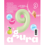 Шар (40''/102 см) Цифра, 9 Slim, Пыльный лайм, 1 шт. в уп., 942596