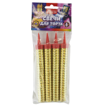 Свеча Фонтан для торта, 30 сек, 12 см, 4 шт., JFTS12-30