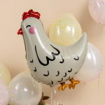 Шар (30''/76 см) Фигура, Курица, Белый, 1 шт. в уп., 26301P