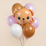 Шар (23''/58 см) Фигура, Песик в короне, 1 шт. в уп., 27631P