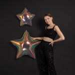 Шар (32''/81 см) Звезда, Прозрачный, Хамелеон, 1 шт. в уп., 24542