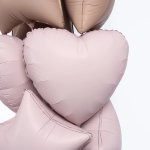 Шар (18''/46 см) Сердце, Пыльная роза, Сатин, 1 шт., 201500SDR
