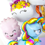 Шар (31''/79 см) Фигура, Голова, Цветочный Единорог, 1 шт., 19181