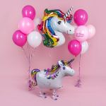 Шар 3D (35''/89 см) Ходячая Фигура, Волшебный единорог, 1 шт., R845