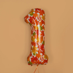 Шар (34''/86 см) Цифра, 1 Сентября, Осенние листья, 1 шт. в уп., R819