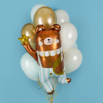 Шар (41''/104 см) Фигура, Мишка со звездочкой, 1 шт. в уп., 23933P