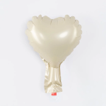 Шар с клапаном (5''/13 см) Микро-сердце, Кремовый, Сатин, 1 шт., 27269
