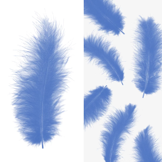 Перья, Премиум, Небесно-голубой, 12-15 см, 30 шт., 6015510