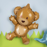 Шар с клапаном (16''/41 см) Мини-фигура, Медвежонок, 1 шт., 23451