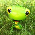 Шар (28''/71 см) Фигура, Счастливый кузнечик, 1 шт., 19884