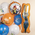 Шар (34''/86 см) Фигура, Зайка Полицейский, 1 шт., 27557