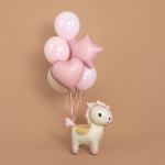 Шар (18''/46 см) Сердце, Светло-розовый, Сатин, 1 шт., 27184