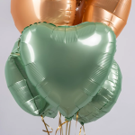 Шар (18''/46 см) Сердце, Мятная глазурь, Сатин, 1 шт., 180000SGLM