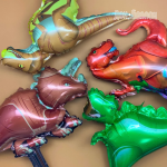 Шар с клапаном (14''/36 см) Мини-фигура, Динозавр Трицератопс, 1 шт., 180613