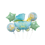 Шар (35''/89 см) Фигура, Коляска для мальчика, Голубой, 1 шт., 17555