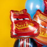 Шар с клапаном (14''/36 см) Мини-фигура, Гоночная машинка, 5 шт. в уп., 24429