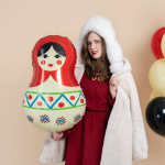 Шар (31''/79 см) Фигура, Матрешка Русский узор, 1 шт. в уп., 943128