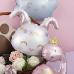 Шар (14''/36 см) Мини-фигура, Цветочный Зайка, 1 шт., G72159