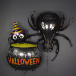 Шар (47''/119 см) Фигура, Паук с орнаментом, Черный, 1 шт., 35185