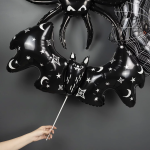 Шар (37''/94 см) Фигура, Летучая мышь (надув воздухом), Черный, 1 шт., 23709