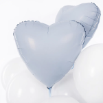 Шар (19''/48 см) Сердце, Небесный, 1 шт., 941933