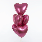 Шар (19''/48 см) Сердце, Мистик, Гранат, Сатин, 1 шт., 758243