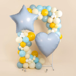 Шар (36''/91 см) Звезда, Небесный, 1 шт. в уп., 942695