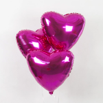 Шар (19''/48 см) Сердце, Фуксия, 1 шт., 759066