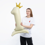 Шар (40''/102 см) Цифра на подставке, 1 Золотая корона, 1 шт. в уп., 23981