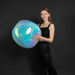 Шар 3D (32''/81 см) Сфера, Голубой, Хамелеон, 1 шт. в уп., 24941