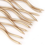 Свечи Спирали Люкс, Белое золото, Металлик, 0,4*13 + 3 см, 6 шт. с держат., 802938