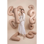 Шар (40''/102 см) Цифра, 0 Slim, Винтажная роза, Матовый, 1 шт. в уп., B901910MVR