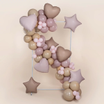 Шар (18''/46 см) Сердце, Ретро Какао, Сатин, 1 шт., 201500SRC