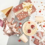 Шар с клапаном (16''/41 см) Мини-фигура, Корона, Розовое Золото, 1 шт., 23323