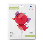 Шар (29''/74 см) Фигура, Счастливый дракон, Красный, 1 шт. в уп., G72194-P