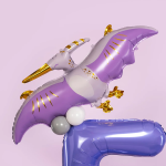 Шар (35''/89 см) Фигура, Динозавр Птеродактиль (надув воздухом), Сиреневый, 1 шт., 25056
