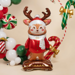 Шар 3D (59''/150 см) Фигура на подставке, Новогодний олень, 1 шт., 26948