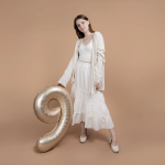 Шар (40''/102 см) Цифра, 9 Slim, Звездное Золото, Матовый, 1 шт., 901919MSG