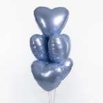 Шар (19''/48 см) Сердце, Мистик, Лазурь, Сатин, 1 шт., 758229