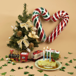 Свечи Серебряные искры, Белый/Голубой, Градиент, 0,7*8 см, 6 шт. с держат., 802960