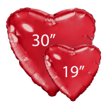 Шар (30''/76 см) Сердце, Красный, 1 шт. в уп., 755877