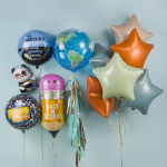 Шар с клапаном (17''/43 см) Мини-фигура, Маленькая панда с книжкой, 1 шт., 17280