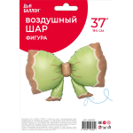 Шар (37''/94 см) Фигура, Бант, Мятный, Сатин, 1 шт. в уп., 26325P