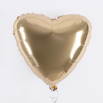 Шар (19''/48 см) Сердце, Шампань, 1 шт., 757963