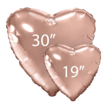 Шар (30''/76 см) Сердце, Розовое Золото, 1 шт. в уп., 755839
