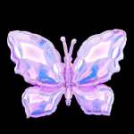 Шар (26''/66 см) Фигура, Бабочка (надув воздухом), Сиреневый, Хамелеон, 1 шт. в уп., 24986