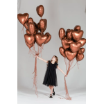 Шар (19''/48 см) Сердце, Терракота, Бохо, 1 шт., 228089